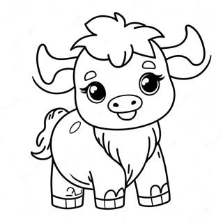 Page A Colorier De Bebe Yak Mignon 56592-47032