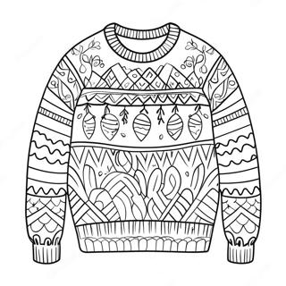 Page A Colorier De Pull En Tricot Confortable 56662-47086