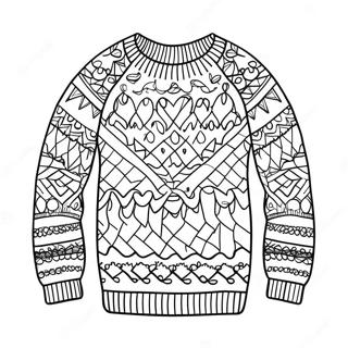 Page A Colorier De Pull En Tricot Confortable 56662-47087