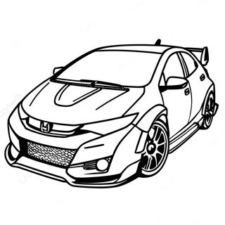 Page A Colorier De Honda Civic Type R Sportive 56702-47132