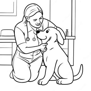 Page A Colorier Dun Technicien Veterinaire Soccupant Dun Chiot 56791-47188