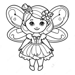 Page A Colorier De La Poupee En Papier Fee Enchanteresse 56882-47277