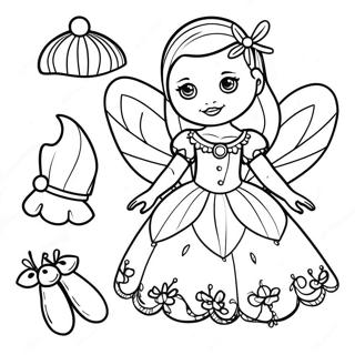 Page A Colorier De La Poupee En Papier Fee Enchanteresse 56882-47279