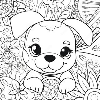 Page A Colorier Du Visage De Chiot Mignon 56912-47293