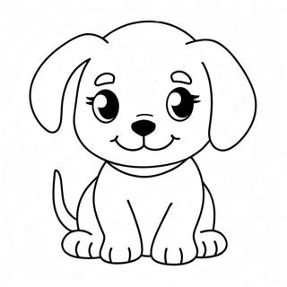 Page A Colorier Du Visage De Chiot Mignon 56912-47294