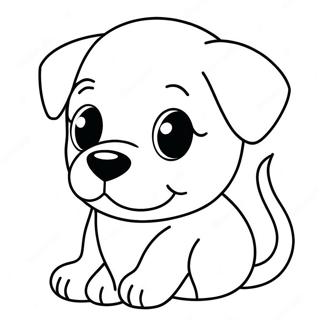 Page A Colorier Du Visage De Chiot Mignon 56912-47295