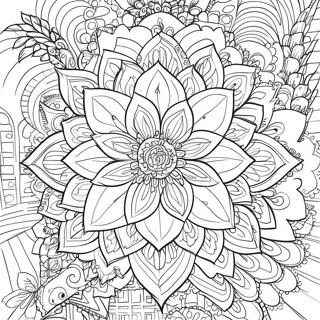 Page A Colorier De Fleur De Lotus Complexe 56952-47325