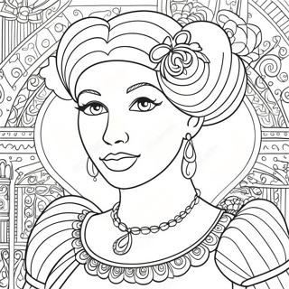 Page A Colorier De La Reine De Coeur Elegante 56982-47349