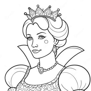 Page A Colorier De La Reine De Coeur Elegante 56982-47350