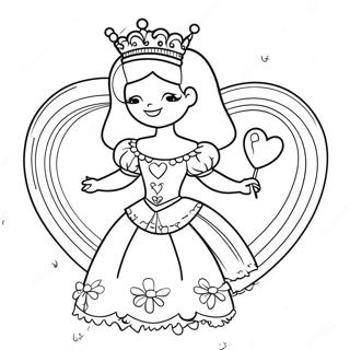 Page A Colorier De La Reine De Coeur Elegante 56982-47352