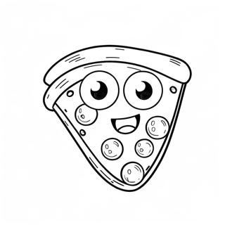 Page A Colorier De Pizza Mignonne Avec De Grands Yeux 57023-47372