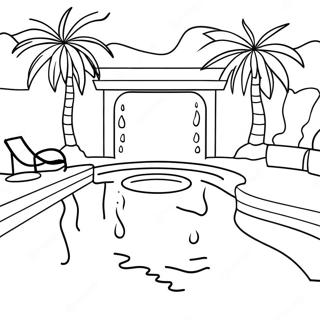 Page A Colorier Dune Scene De Piscine Coloree 5703-4564