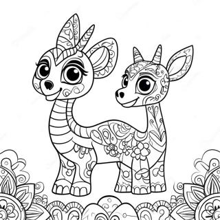 Page A Colorier Coloree Des Alebrijes De Coco 57133-47531