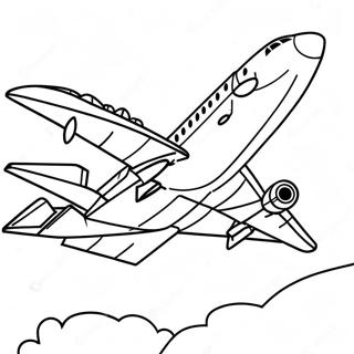 Page A Colorier Dun Avion De Southwest Airlines En Vol 57163-47550