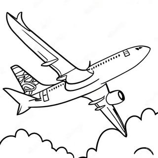 Page A Colorier Dun Avion De Southwest Airlines En Vol 57163-47551