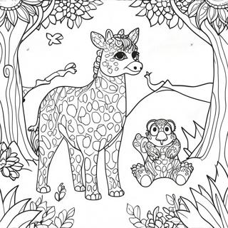 Page A Colorier Royaume Animal En Pointillisme 57173-47493