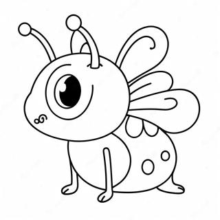 Page A Colorier Insecte Damour Mignon Avec Un Coeur 57203-47590