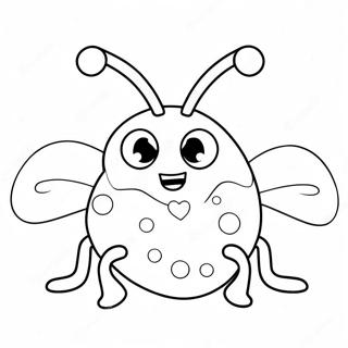 Page A Colorier Insecte Damour Mignon Avec Un Coeur 57203-47592