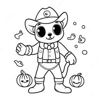 Chase En Costume Effrayant Page A Colorier 57264-47640