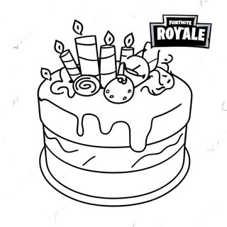 Page A Colorier Gateau Danniversaire Fortnite 57303-47660