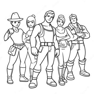 Page A Colorier Des Personnages Fortnite A La Fete 57304-47661