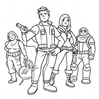 Page A Colorier Des Personnages Fortnite A La Fete 57304-47662