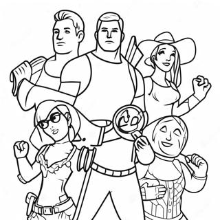 Page A Colorier Des Personnages Fortnite A La Fete 57304-47663