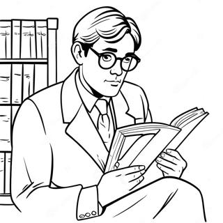 Page A Colorier Atticus Finch Lisant Un Livre 57324-47677