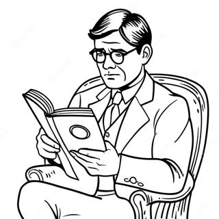 Page A Colorier Atticus Finch Lisant Un Livre 57324-47680