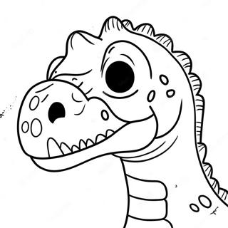 Page A Colorier De Masque De Dinosaure Colore 57364-47709