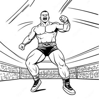 Page A Colorier Dun Lutteur Wwe Sautant Sur Un Adversaire 57384-47719