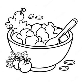 Page A Colorier Dun Bol De Macaronis Au Fromage 57414-47739