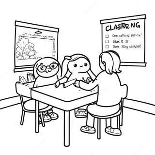 Page A Colorier Salle De Classe De Test Detat Amusante 57555-47867