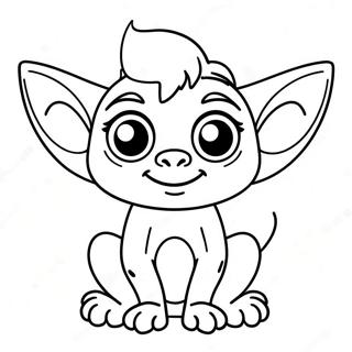 Mignon Gremlin Aux Grands Yeux Page A Colorier 57585-47877