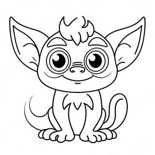 Mignon Gremlin Aux Grands Yeux Page A Colorier 57585-47879