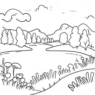 Page A Colorier Dun Beau Paysage Suedois 57605-47893