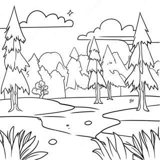 Page A Colorier Dun Beau Paysage Suedois 57605-47896