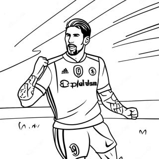 Sergio Ramos En Action Page A Colorier 57615-47906