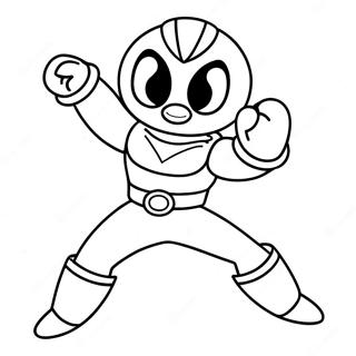 Mignon Power Ranger Rose En Action Page A Colorier 57635-47921