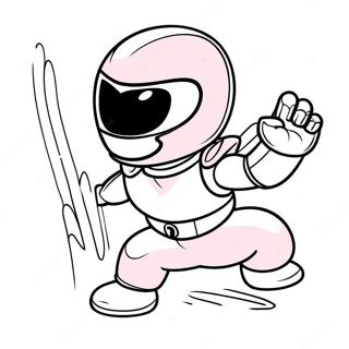 Mignon Power Ranger Rose En Action Page A Colorier 57635-47922