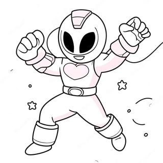 Mignon Power Ranger Rose En Action Page A Colorier 57635-47923