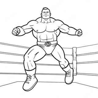 Page A Colorier De Lutteuse Wwe Sautant Sur Un Adversaire 5764-4613