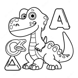 Alphabet Dinosaure Pages À Colorier