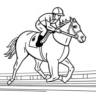 Page A Colorier De Jockey De Course 57754-48002