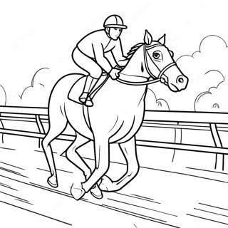 Page A Colorier De Jockey De Course 57754-48004