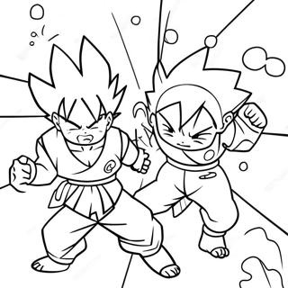 Goku Contre Naruto Pages À Colorier