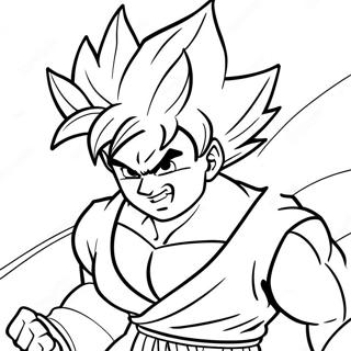 Page A Colorier De Goku En Forme De Super Saiyan 57785-48034