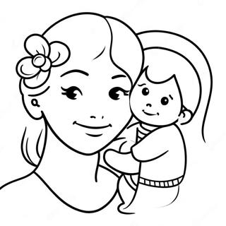 Page A Colorier Mignonne De Mere Et Enfant 57795-48045