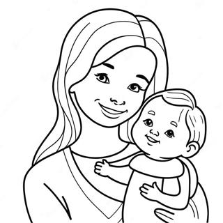 Page A Colorier Mignonne De Mere Et Enfant 57795-48048