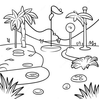 Mini Golf Pages À Colorier